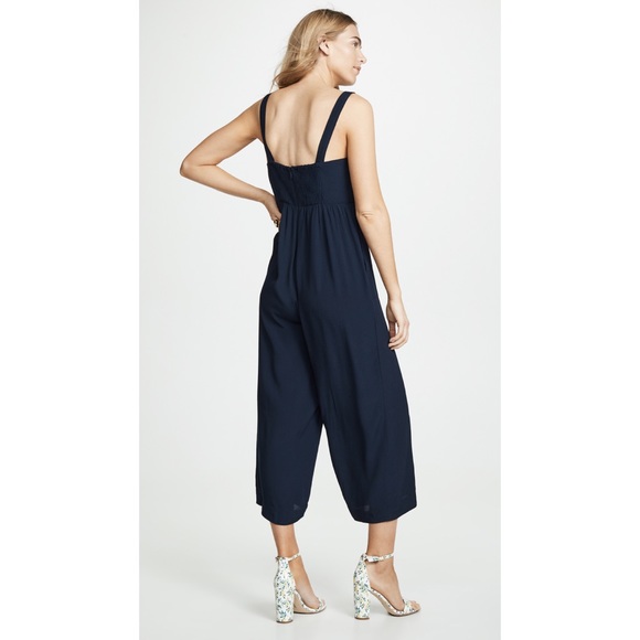 MADEWELL Button Front Wide Leg Jumpsuit - Picture 2 of 7